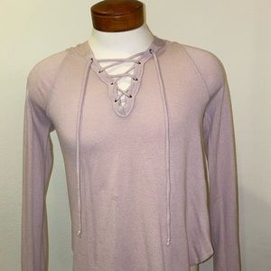 cross neck, long sleeve